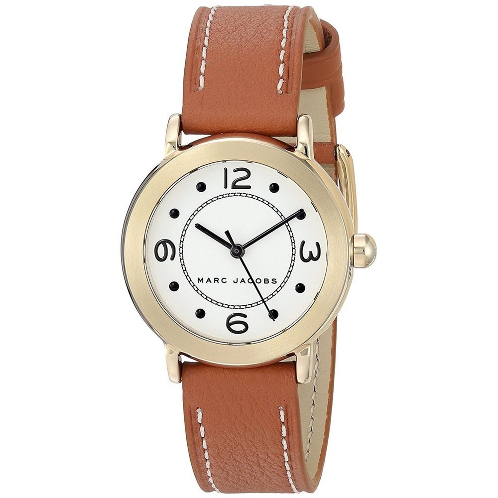 New in box Marc Jacobs brown leather strap watch